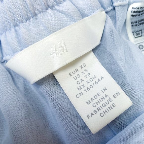 Whimsical Long A-Line Skirt H&M Women's Layered Pleated Chiffon Style - Picture 9 of 10